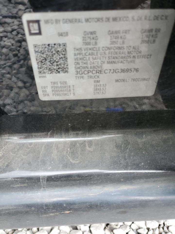 2018 Chevrolet Silverado C1500 Lt VIN: 3GCPCREC7JG369576 Lot: 84205085