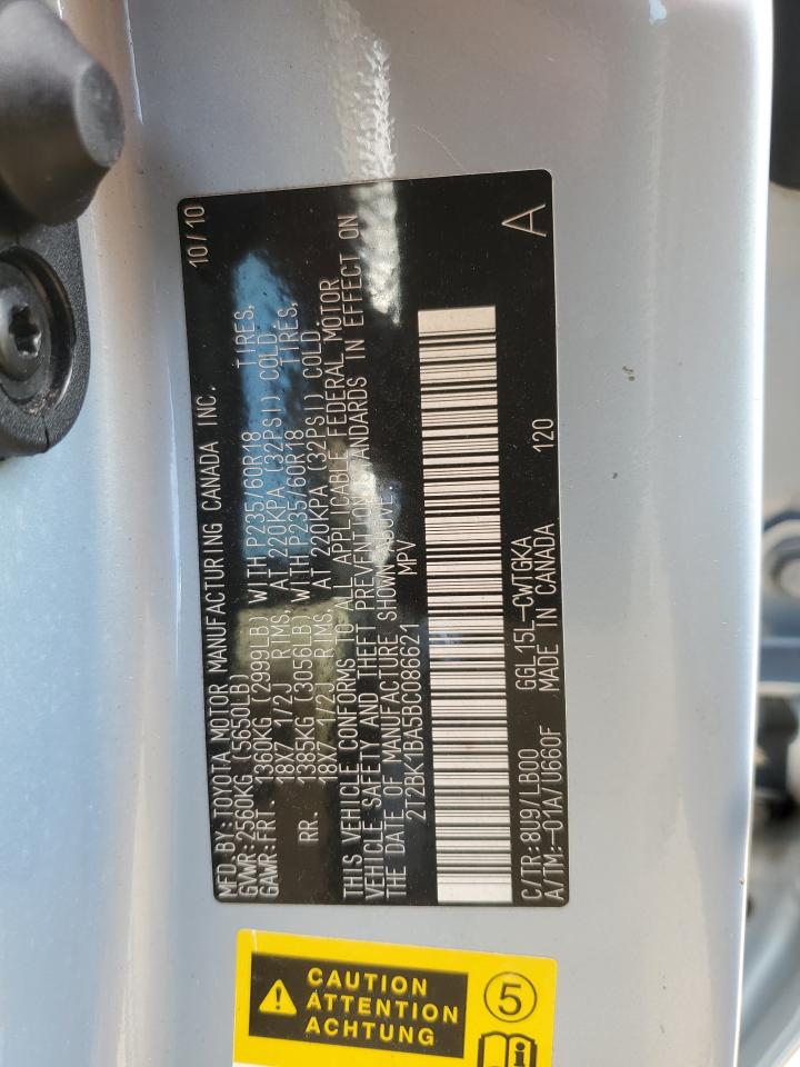 2011 Lexus Rx 350 VIN: 2T2BK1BA5BC086621 Lot: 86802405