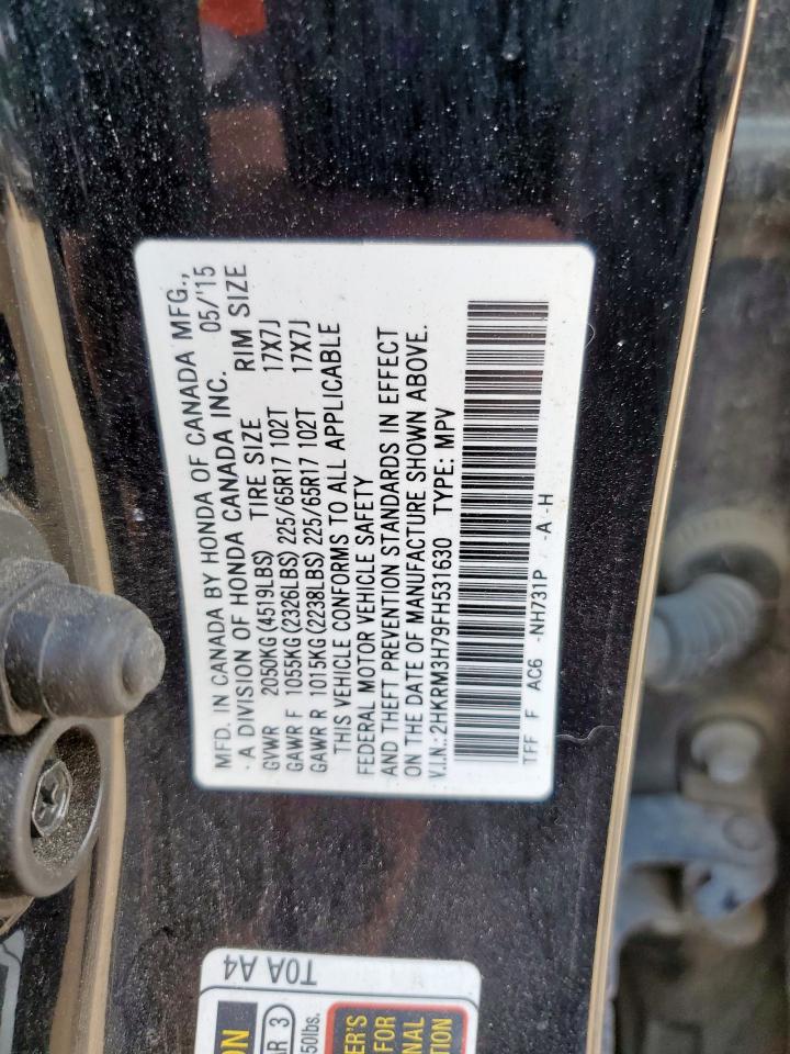 2015 Honda Cr-V Exl VIN: 2HKRM3H79FH531630 Lot: 86266575