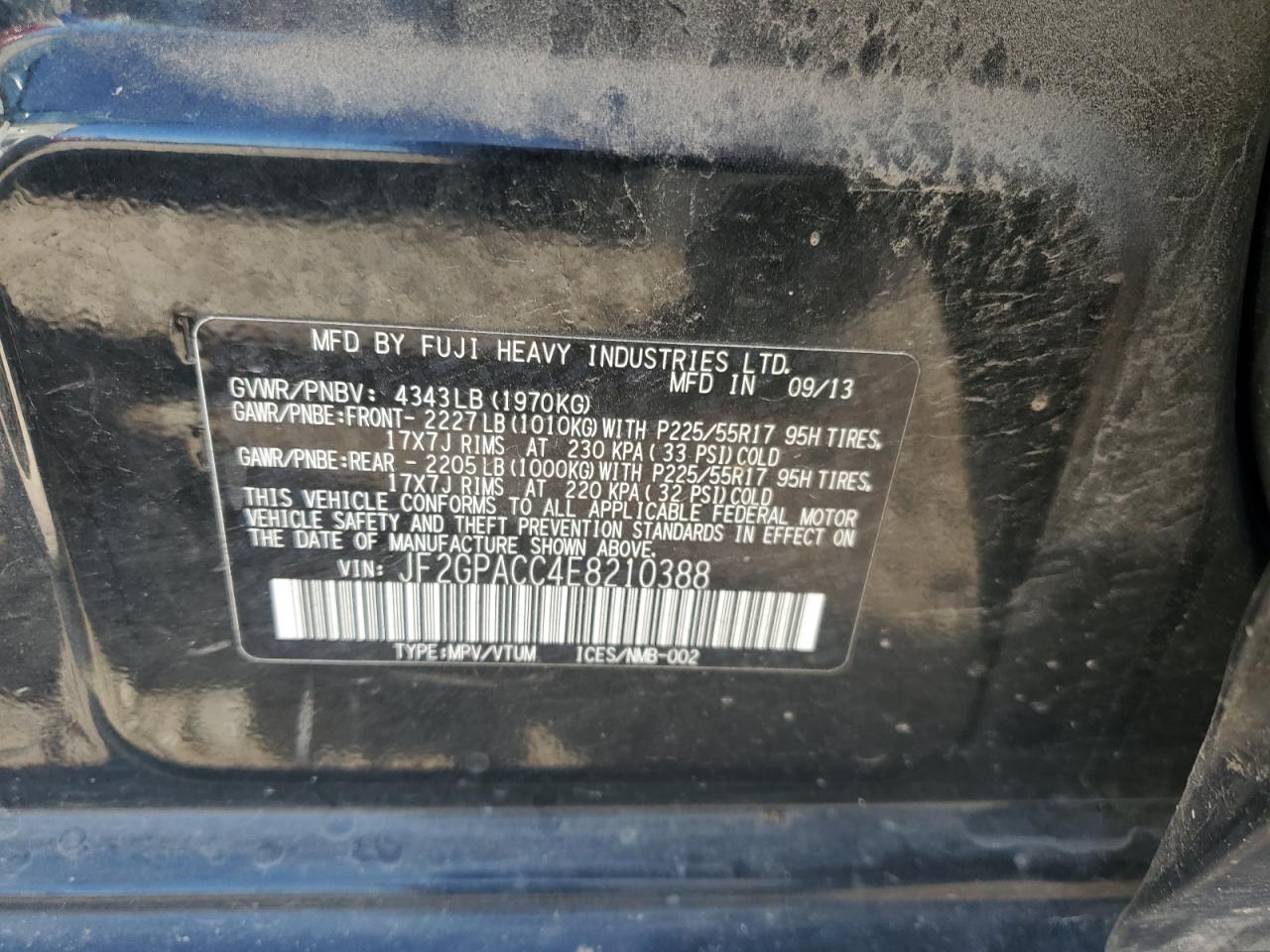 2014 Subaru Xv Crosstrek 2.0 Premium VIN: JF2GPACC4E8210388 Lot: 81996885