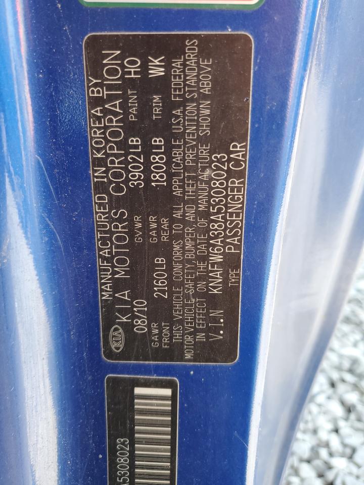 2010 Kia Forte Sx VIN: KNAFW6A38A5308023 Lot: 84658245