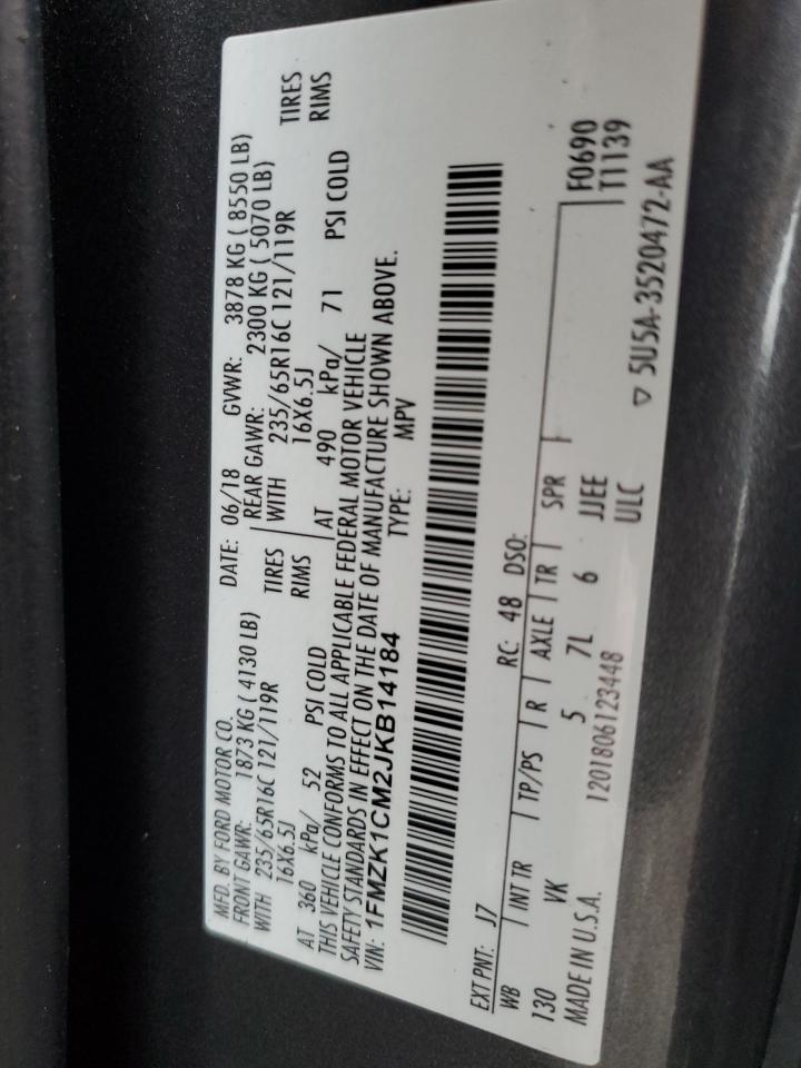 2018 Ford Transit T-150 VIN: 1FMZK1CM2JKB14184 Lot: 82054625