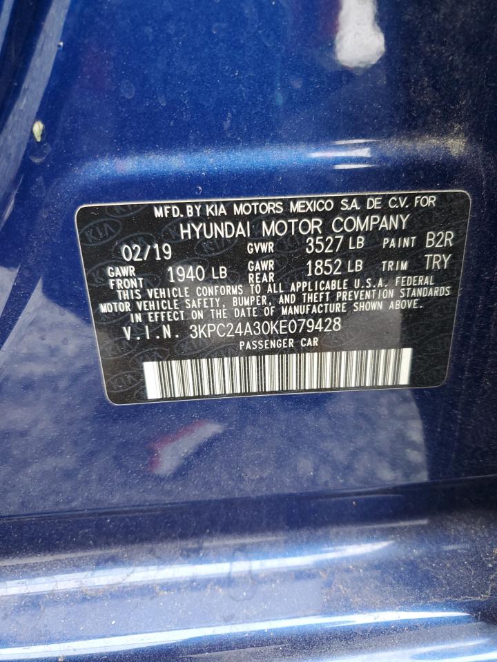 2019 Hyundai Accent Se VIN: 3KPC24A30KE079428 Lot: 85479865