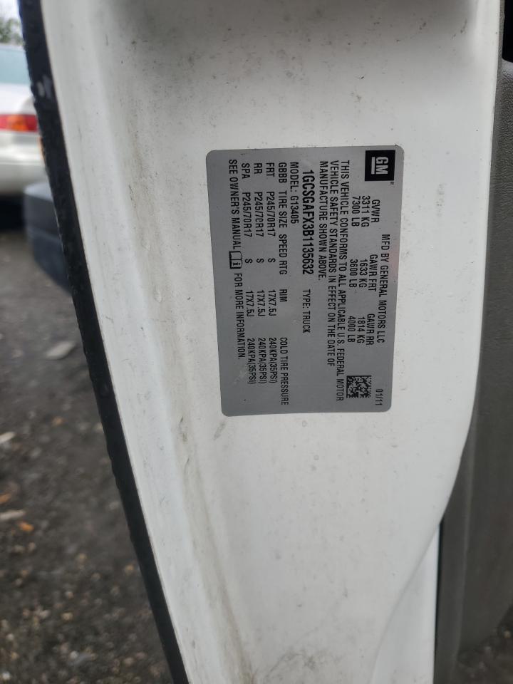 2011 Chevrolet Express G1500 VIN: 1GCSGAFX3B1135632 Lot: 86116405