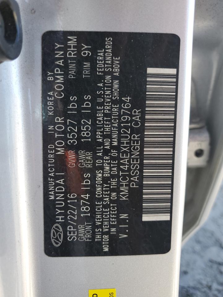 2017 Hyundai Accent Se VIN: KMHCT4AEXHU219764 Lot: 86407195