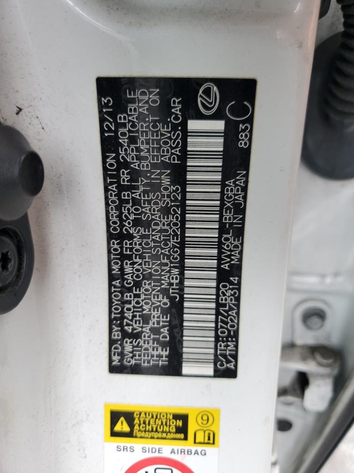 2014 Lexus Es 300H VIN: JTHBW1GG7E2052123 Lot: 81715075