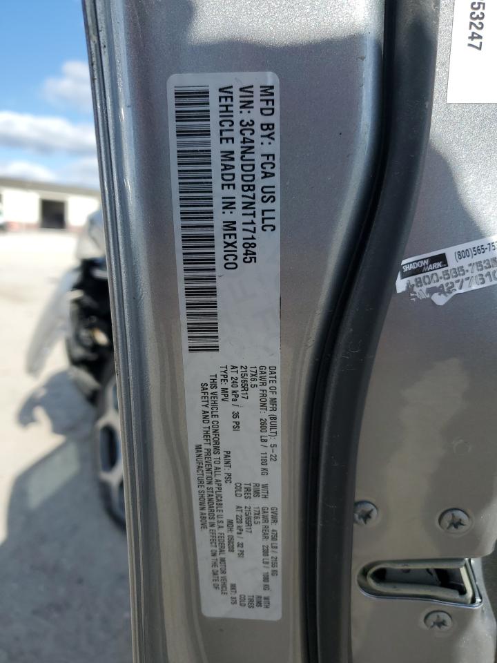 2022 Jeep Compass Trailhawk VIN: 3C4NJDDB7NT171845 Lot: 89645005