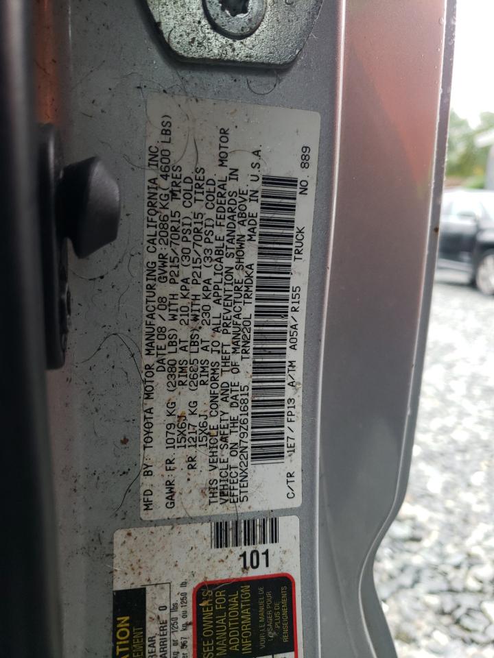 2009 Toyota Tacoma VIN: 5TENX22N79Z616815 Lot: 82394565