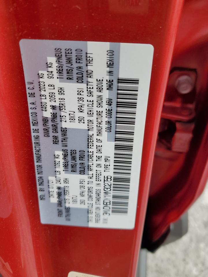 2021 Mazda Cx-30 Premium VIN: 3MVDMBDY1MM302755 Lot: 85315375