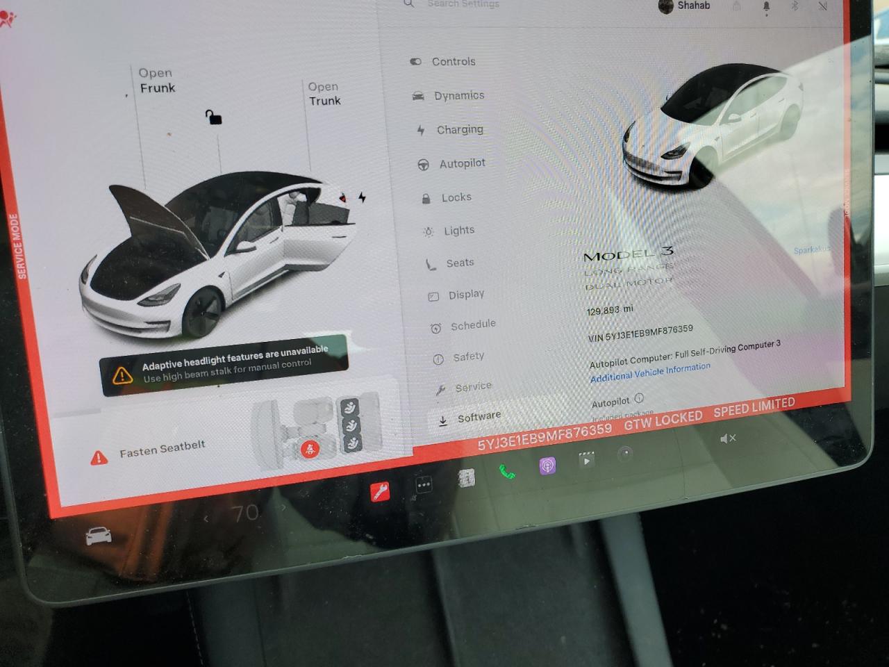 2021 Tesla Model 3 VIN: 5YJ3E1EB9MF876359 Lot: 85764185