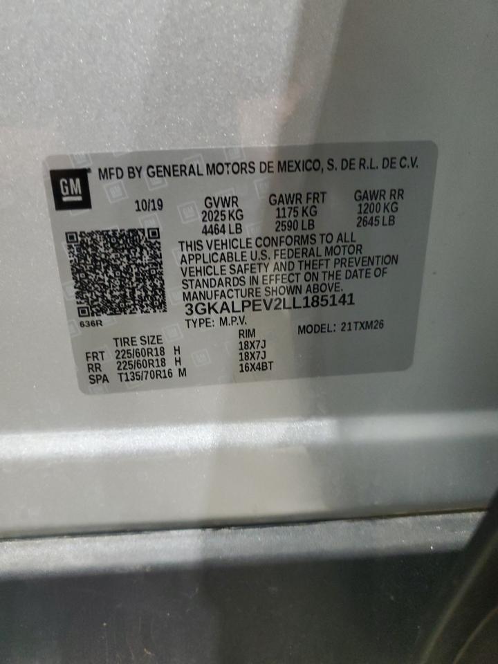 2020 GMC Terrain Slt VIN: 3GKALPEV2LL185141 Lot: 90727545