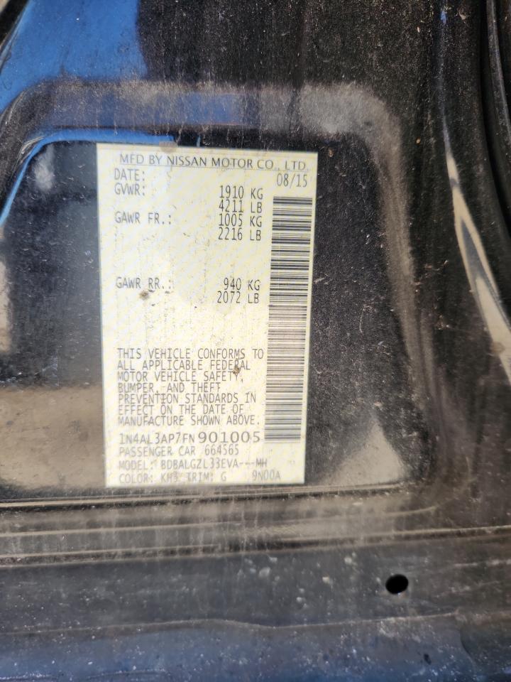 2015 Nissan Altima 2.5 VIN: 1N4AL3AP7FN901005 Lot: 89903655