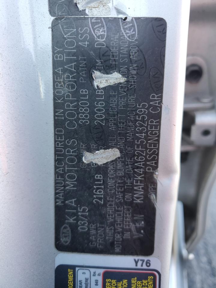 2015 Kia Forte Lx VIN: KNAFK4A62F5432595 Lot: 90736295