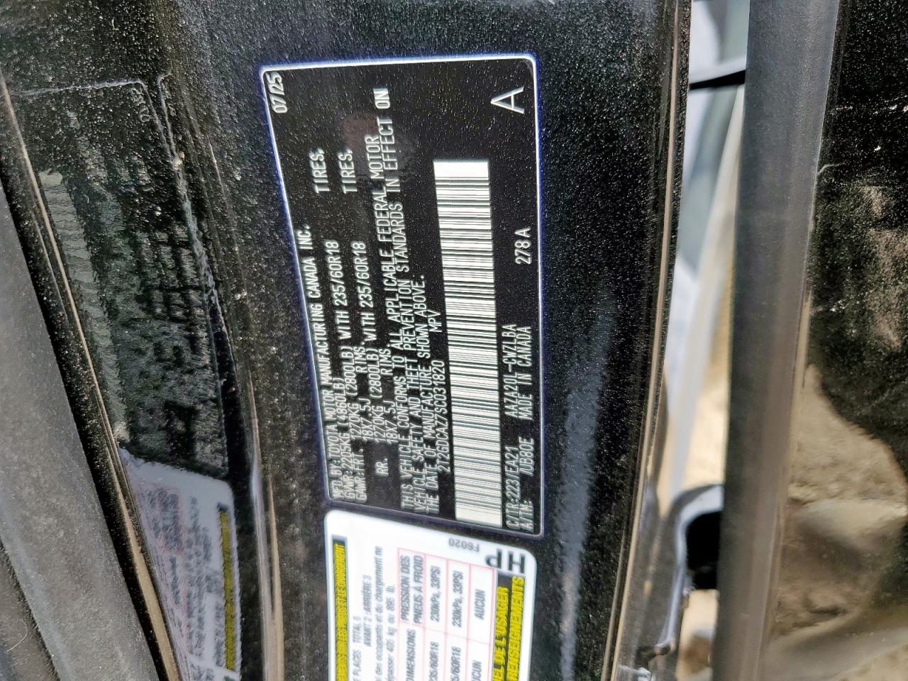 2025 Lexus Nx 250 Premium VIN: 2T2GDCAZ7SC031820 Lot: 82197425