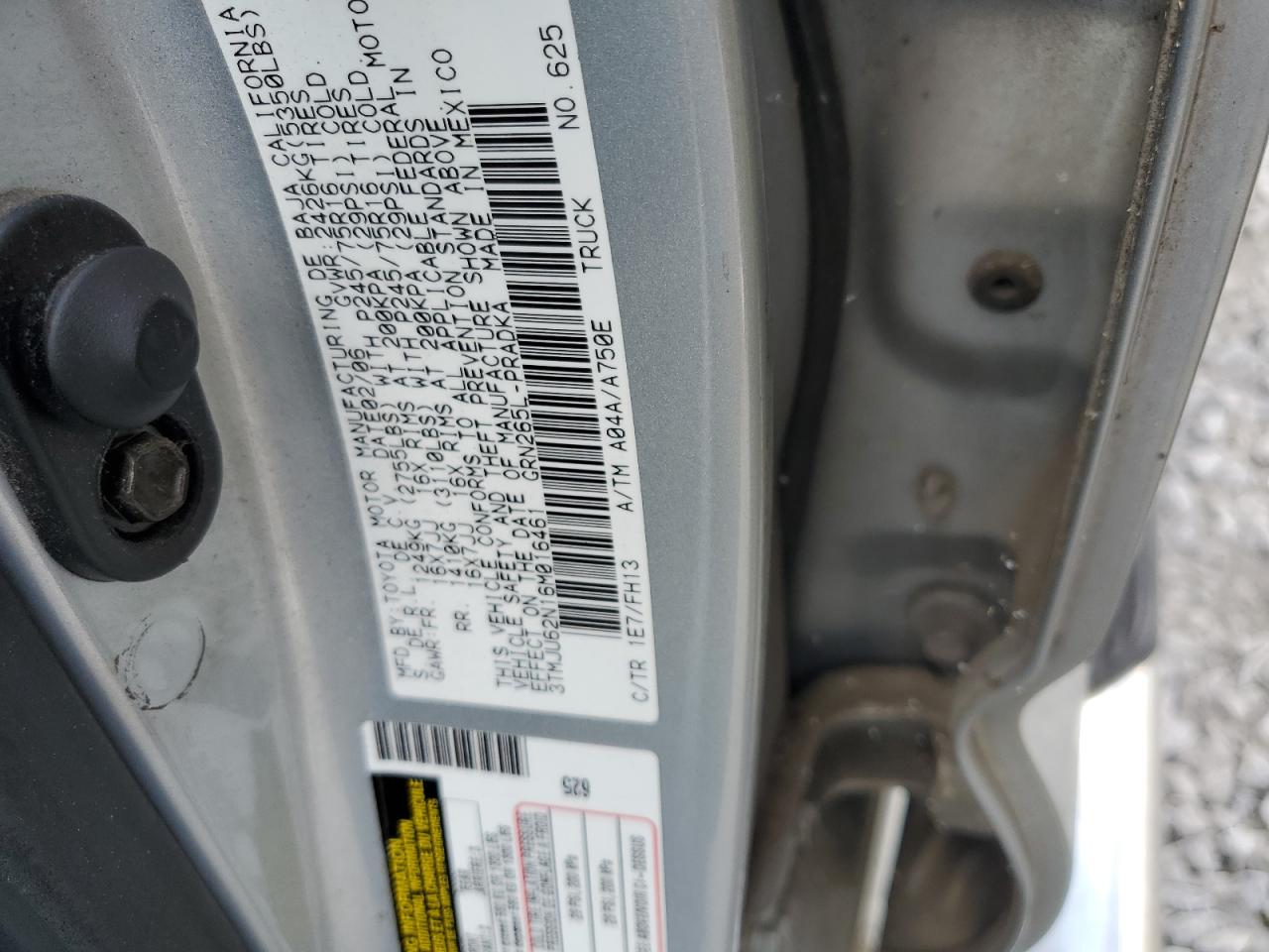 2006 Toyota Tacoma Double Cab Prerunner VIN: 3TMJU62N16M016461 Lot: 84658845