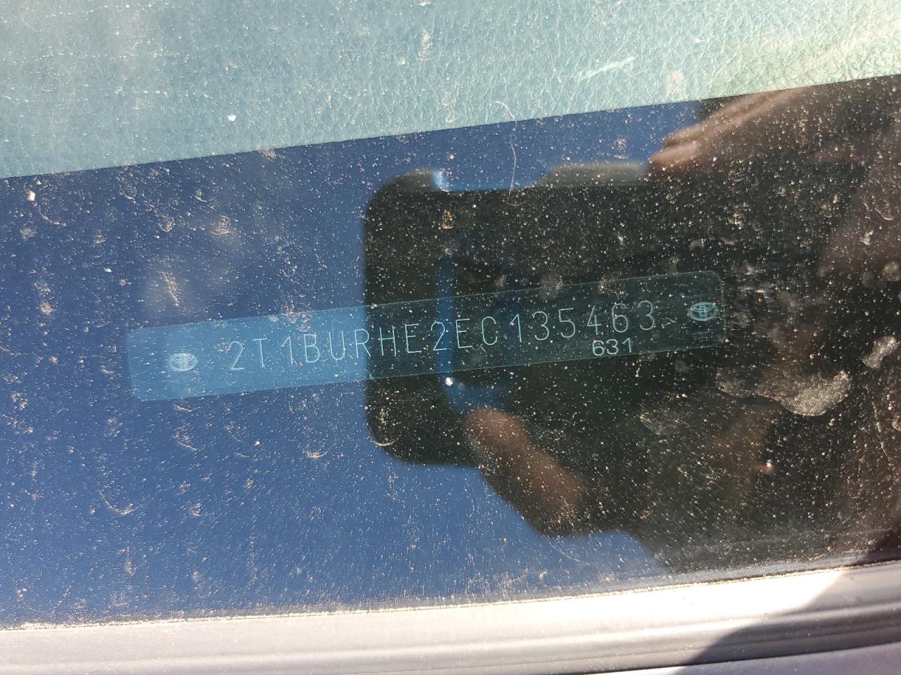 2014 Toyota Corolla L VIN: 2T1BURHE2EC135463 Lot: 81944845