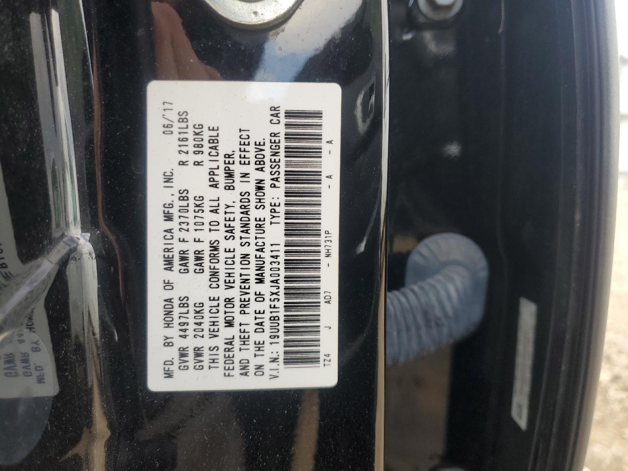 2018 Acura Tlx Tech VIN: 19UUB1F5XJA003411 Lot: 81926075