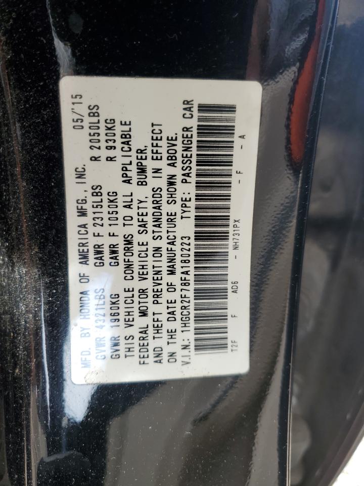 2015 Honda Accord Ex VIN: 1HGCR2F78FA180223 Lot: 82372965