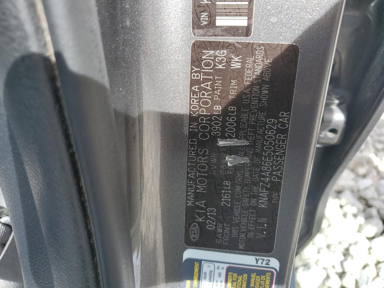 2014 Kia Forte VIN: KNAFZ4A86E5050629 Lot: 84608315
