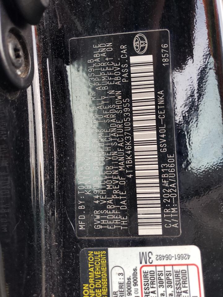 2007 Toyota Camry Le VIN: 4T1BK46K37U053955 Lot: 84611385