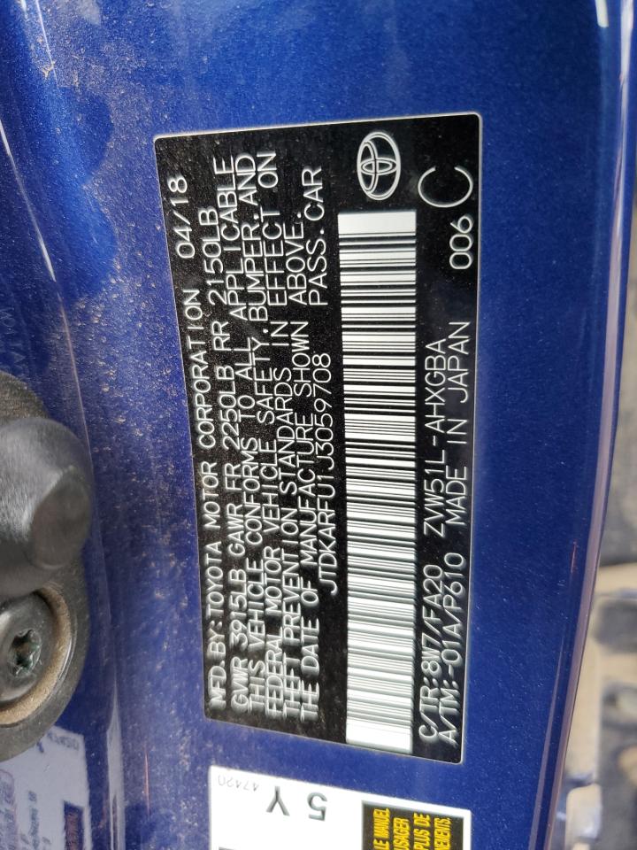 2018 Toyota Prius VIN: JTDKARFU1J3059708 Lot: 85105805