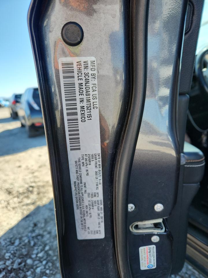 2021 Jeep Compass Sport VIN: 3C4NJDAB1MT521151 Lot: 84810105