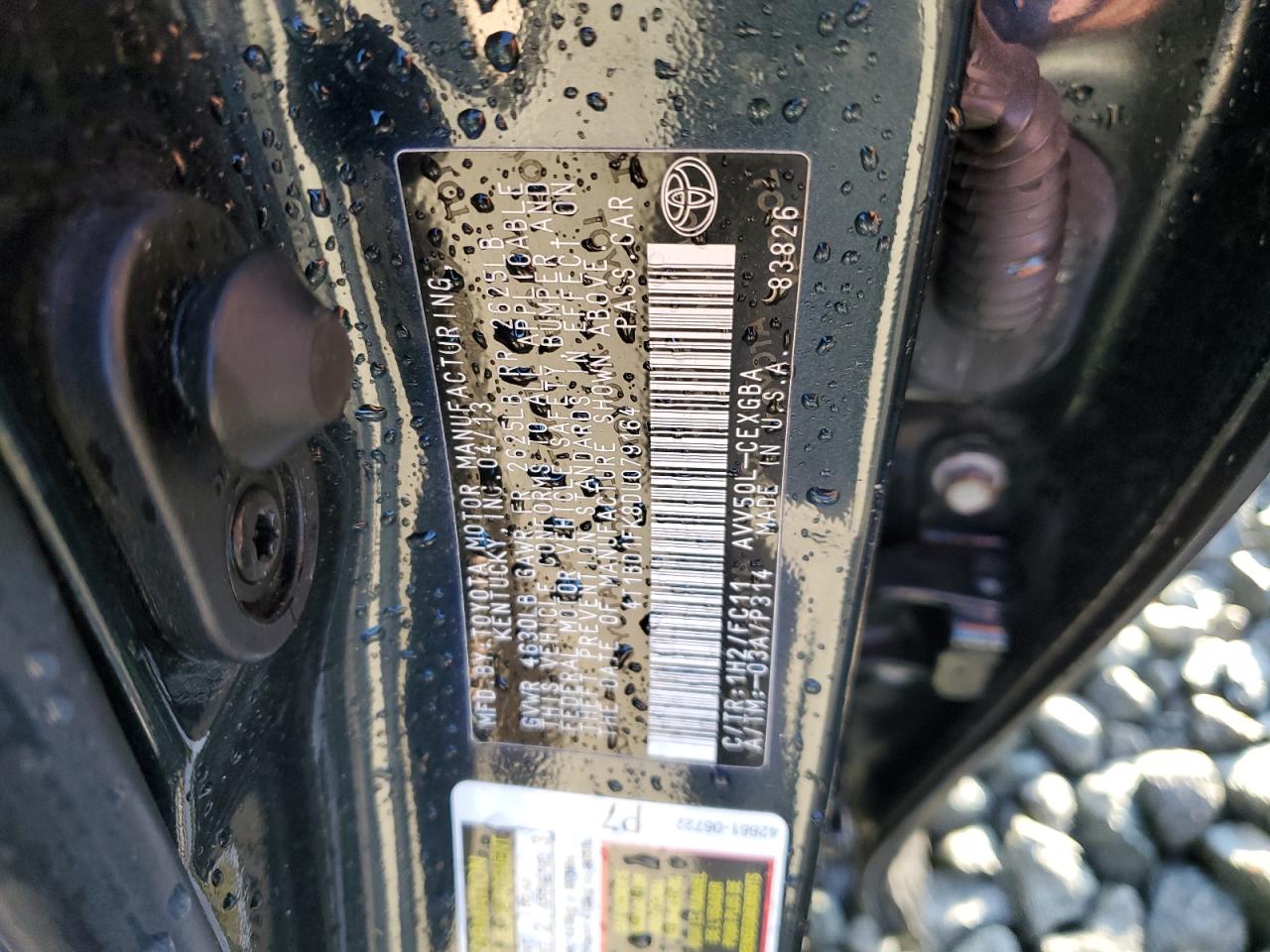 2013 Toyota Camry Hybrid VIN: 4T1BD1FK8DU079164 Lot: 85410985