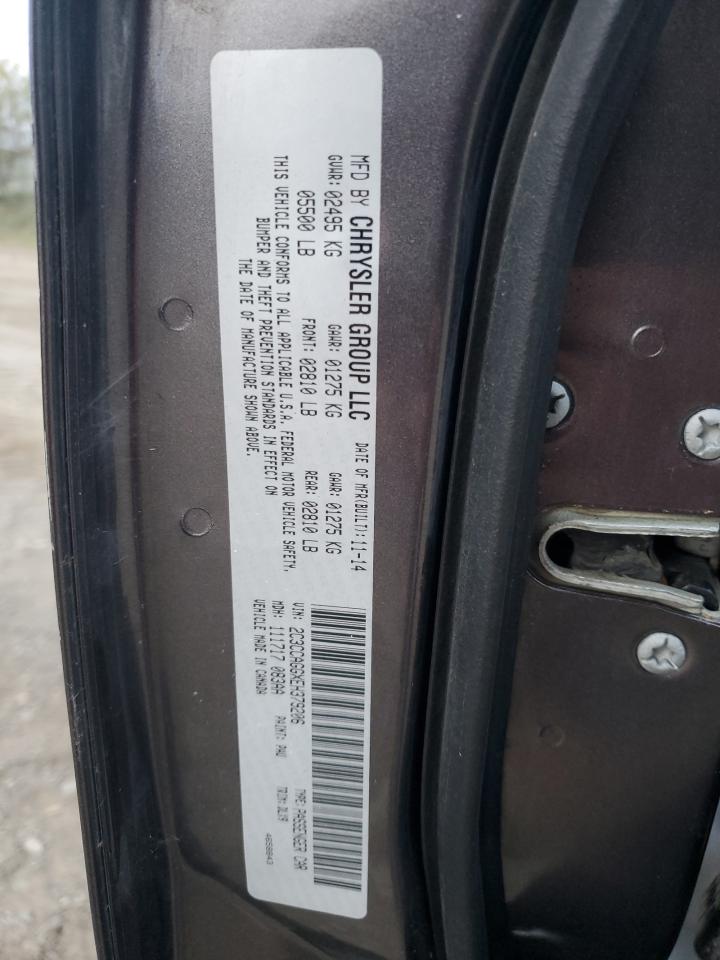 2014 Chrysler 300 S VIN: 2C3CCAGGXEH379206 Lot: 82542435