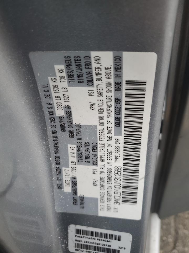 2018 Toyota Yaris Ia VIN: 3MYDLBYV0JY312588 Lot: 85958635