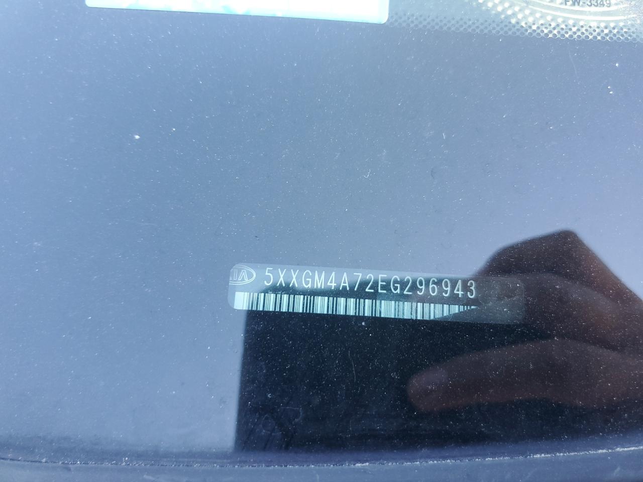 2014 Kia Optima Lx VIN: 5XXGM4A72EG296943 Lot: 86114055