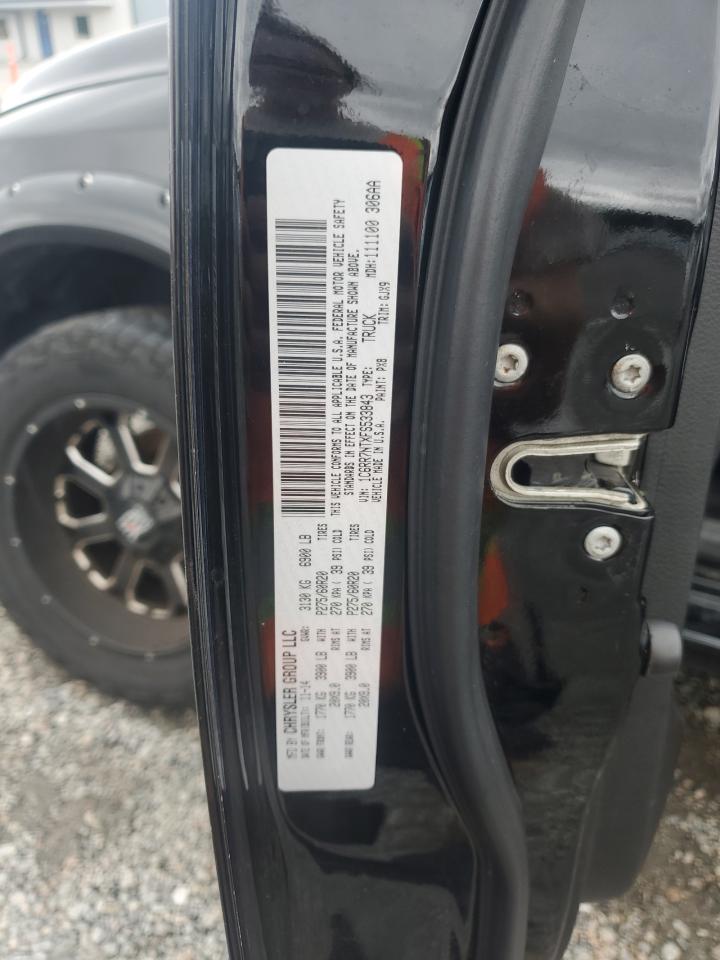 2015 Ram 1500 Laramie VIN: 1C6RR7NTXFS533843 Lot: 82366625