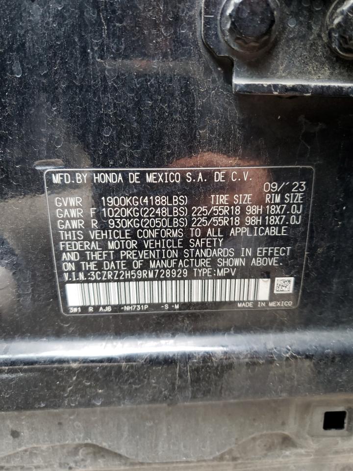 2024 Honda Hr-V Sport VIN: 3CZRZ2H59RM728929 Lot: 84069205