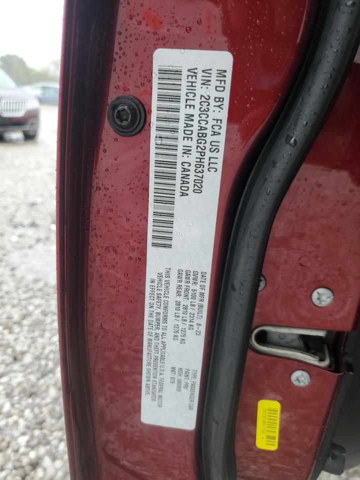 2023 Chrysler 300 S VIN: 2C3CCABG2PH637020 Lot: 85648155