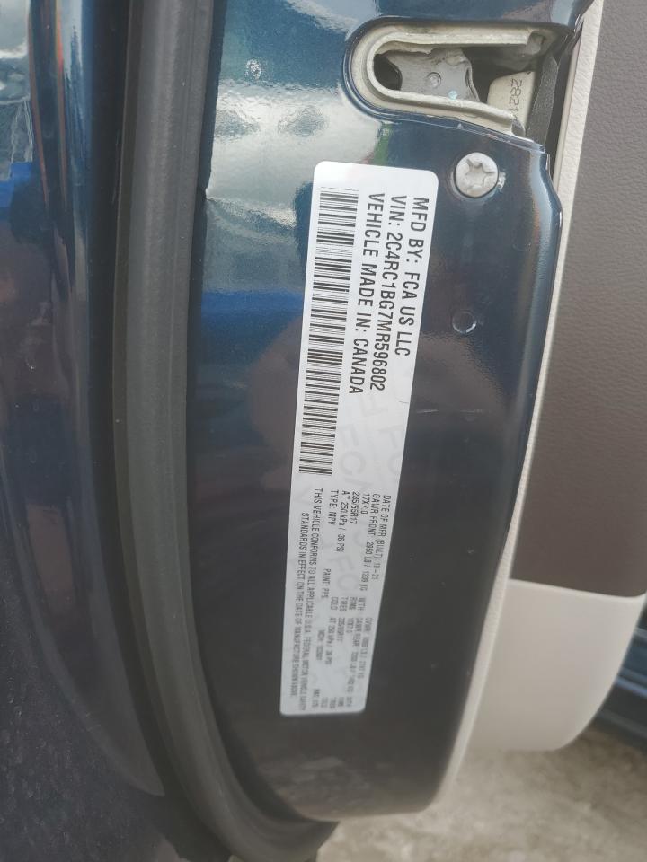 2021 Chrysler Pacifica Touring L VIN: 2C4RC1BG7MR596802 Lot: 90267885