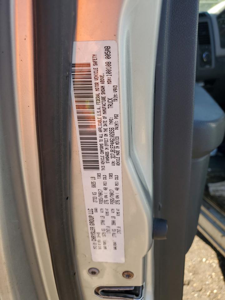 2010 Dodge Ram 1500 VIN: 3D7JB1EP4AG102656 Lot: 90335195