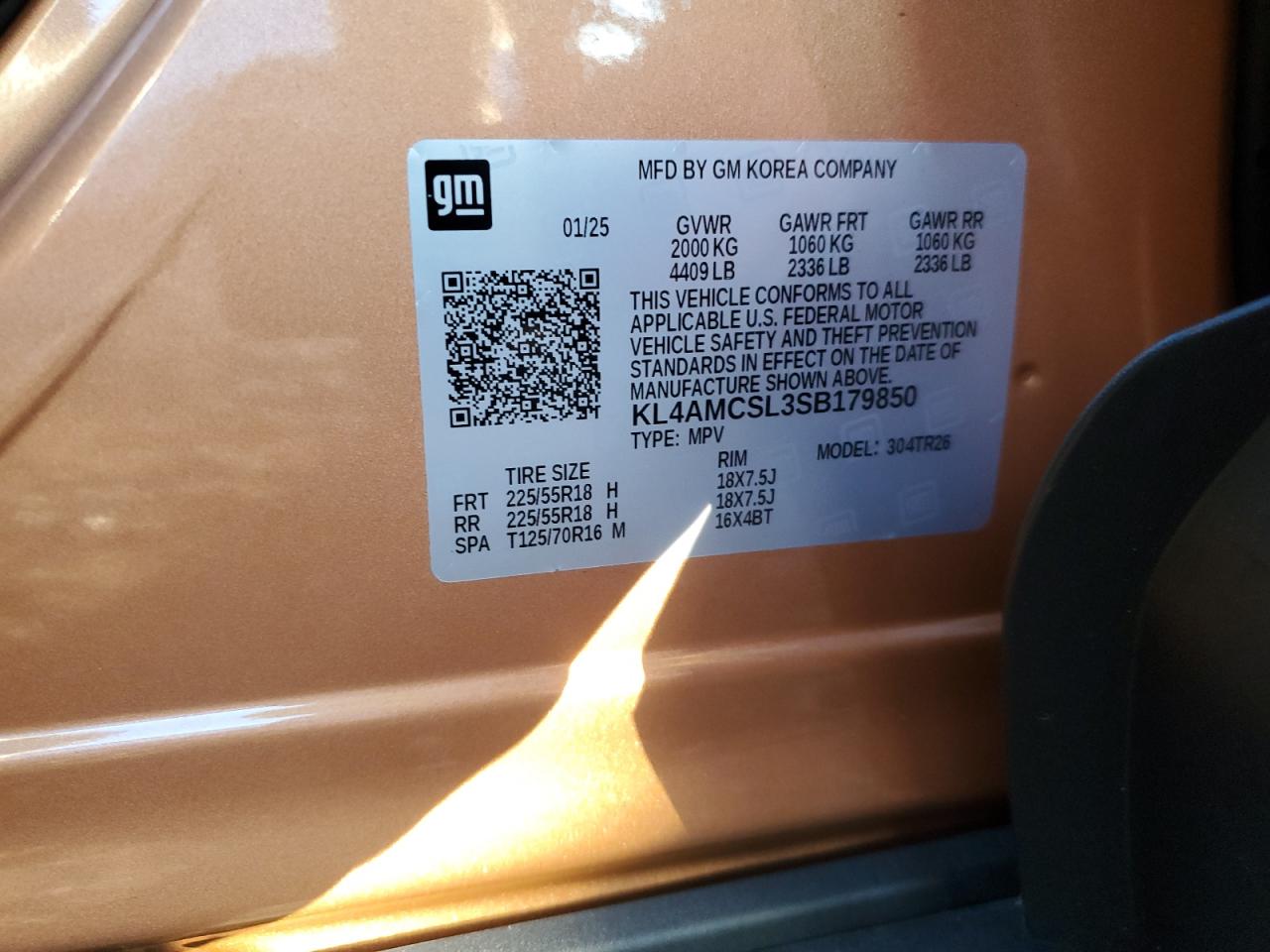 2025 Buick Encore Gx Preferred VIN: KL4AMCSL3SB179850 Lot: 90640855