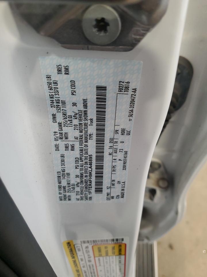 2019 Ford Ranger Xl VIN: 1FTER4FH9KLA46895 Lot: 85335225