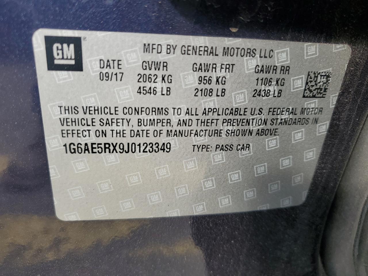 2018 Cadillac Ats VIN: 1G6AE5RX9J0123349 Lot: 85651255