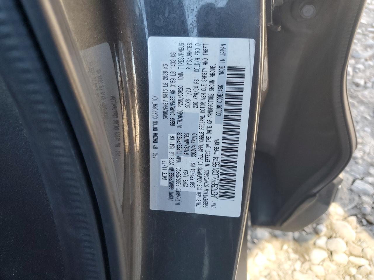 2018 Mazda Cx-9 Signature VIN: JM3TCBEYXJ0216574 Lot: 90611305