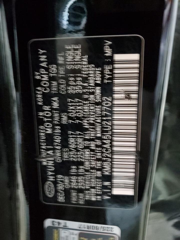 2020 Hyundai Tucson Se VIN: KM8J2CA45LU217702 Lot: 86463175