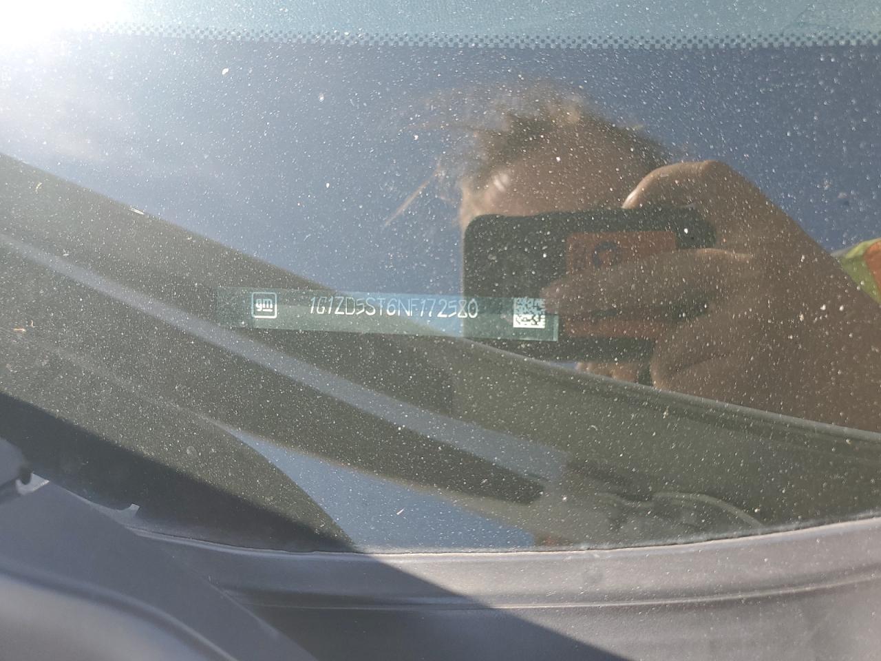 2022 Chevrolet Malibu Lt VIN: 1G1ZD5ST6NF172580 Lot: 86144415