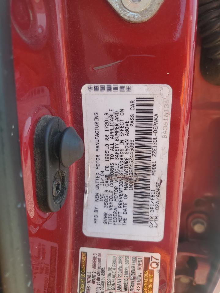 2005 Toyota Corolla Ce VIN: 1NXBR32E45Z445099 Lot: 84771085