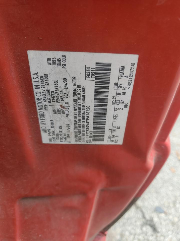 2000 Ford Ranger VIN: 1FTYR10V4YPA16120 Lot: 85420875