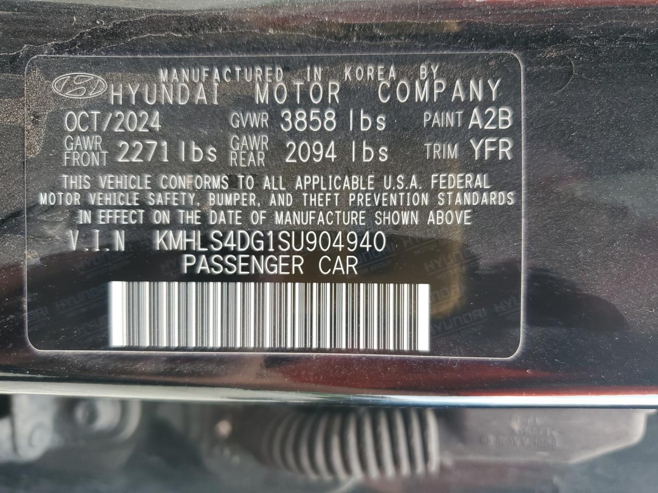 2025 Hyundai Elantra Sel VIN: KMHLS4DG1SU904940 Lot: 86100375