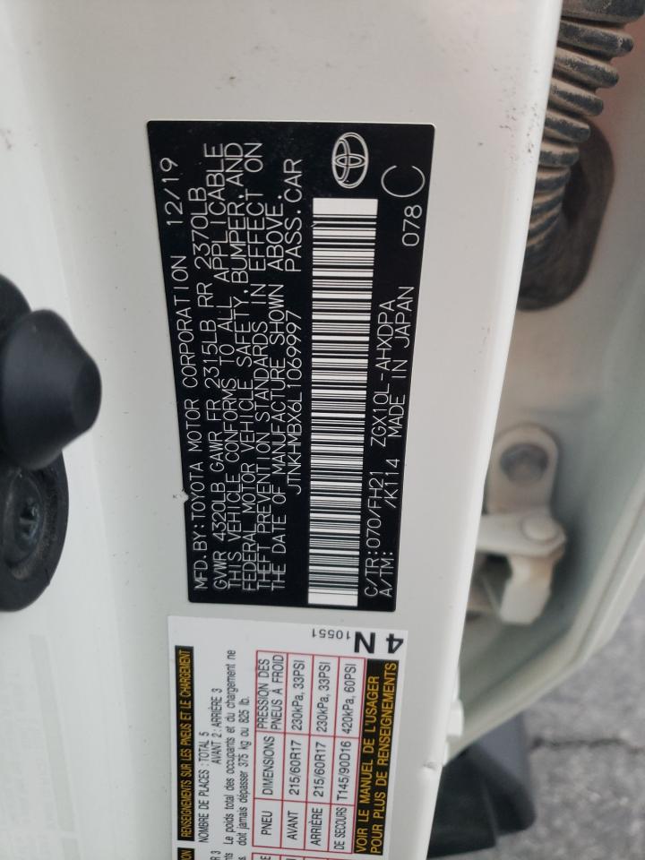 2020 Toyota C-Hr Xle VIN: JTNKHMBX6L1069997 Lot: 86064055