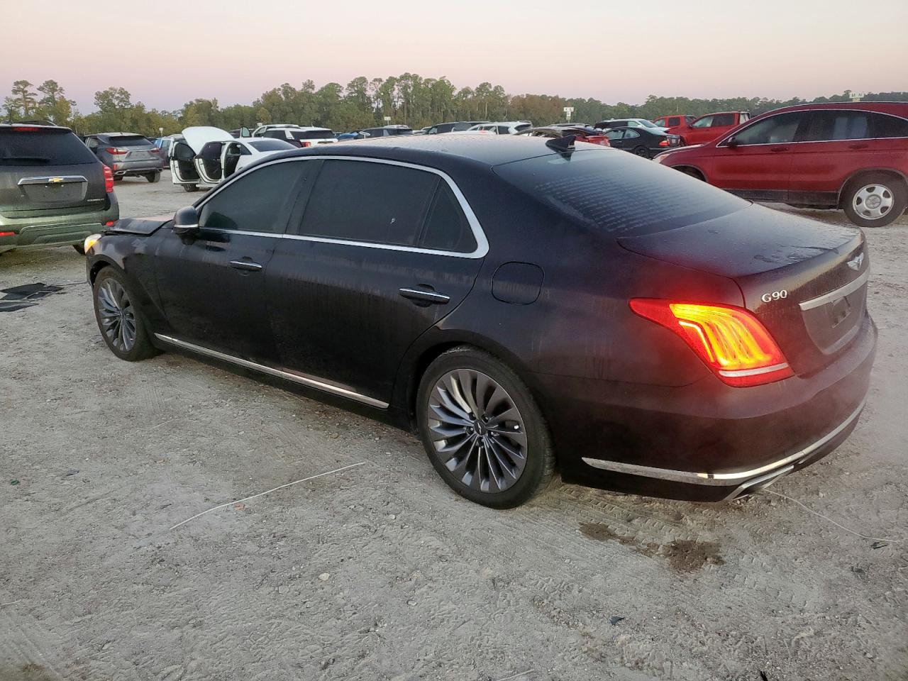 2018 Genesis G90 Ultimate black null gas KMHG54JH6JU047230 photo #3
