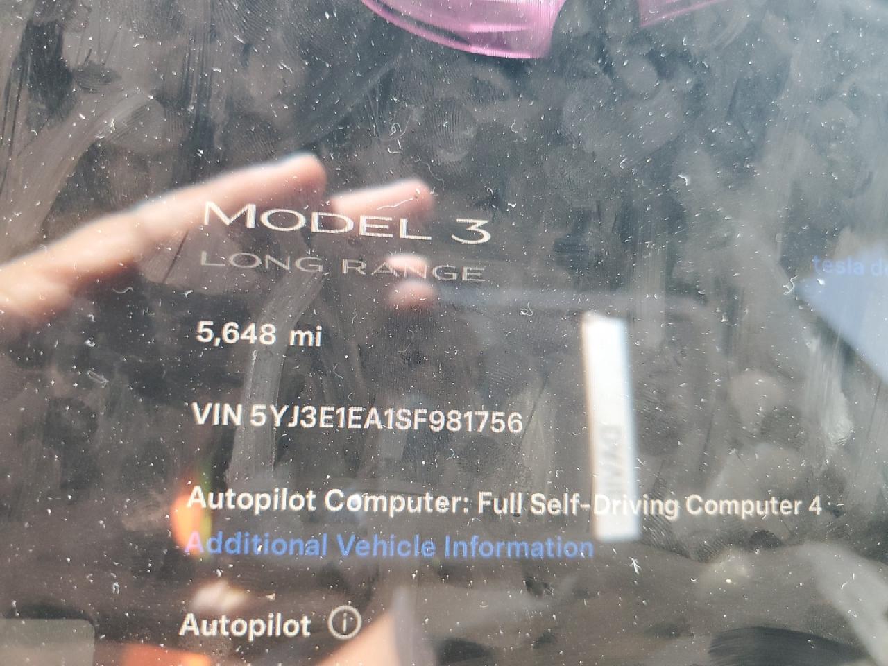 2025 Tesla Model 3 VIN: 5YJ3E1EA1SF981756 Lot: 85193265