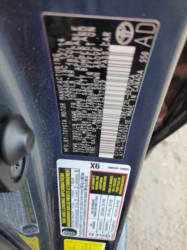 2015 Toyota Corolla L VIN: 2T1BURHE7FC317029 Lot: 84966065