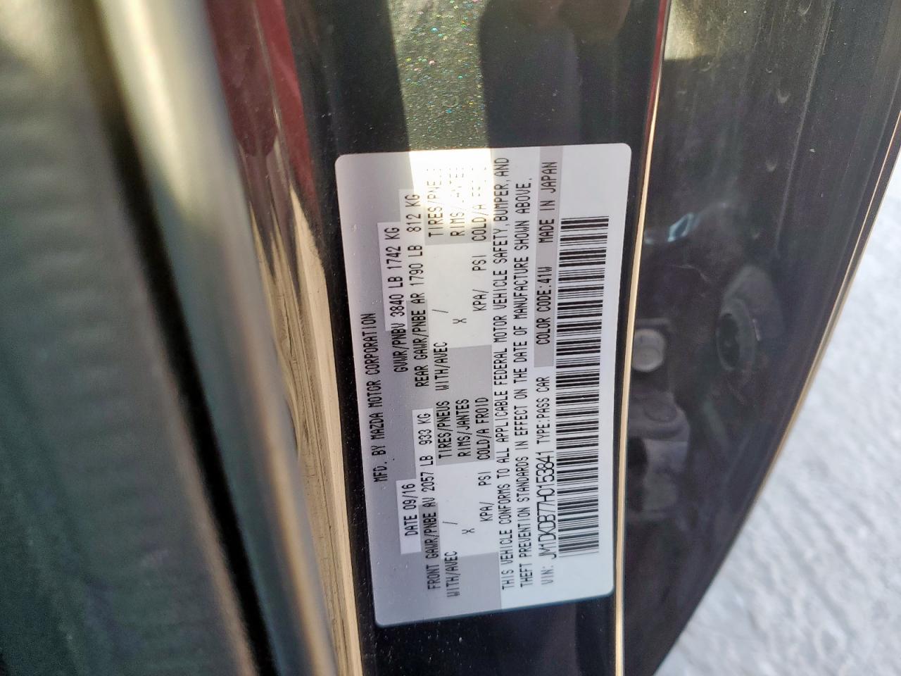 2017 Mazda Cx-3 Sport VIN: JM1DKDB77H0153841 Lot: 84069365