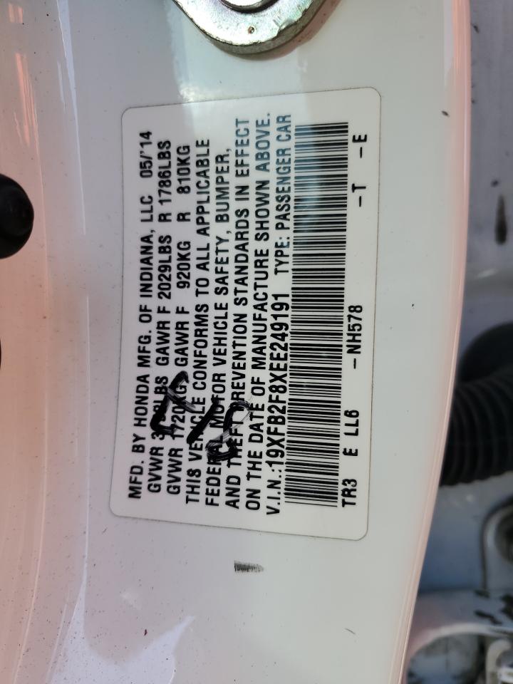 2014 Honda Civic Ex VIN: 19XFB2F8XEE249191 Lot: 84303035